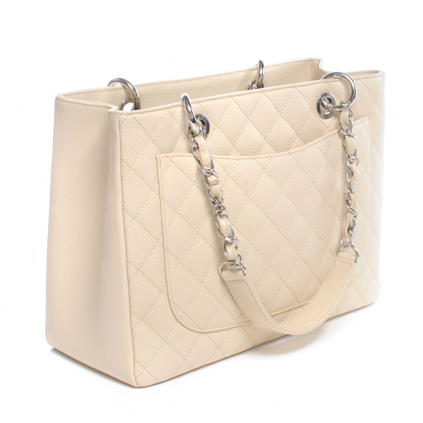 Caviar Grand Shopping Tote GST Beige Clair