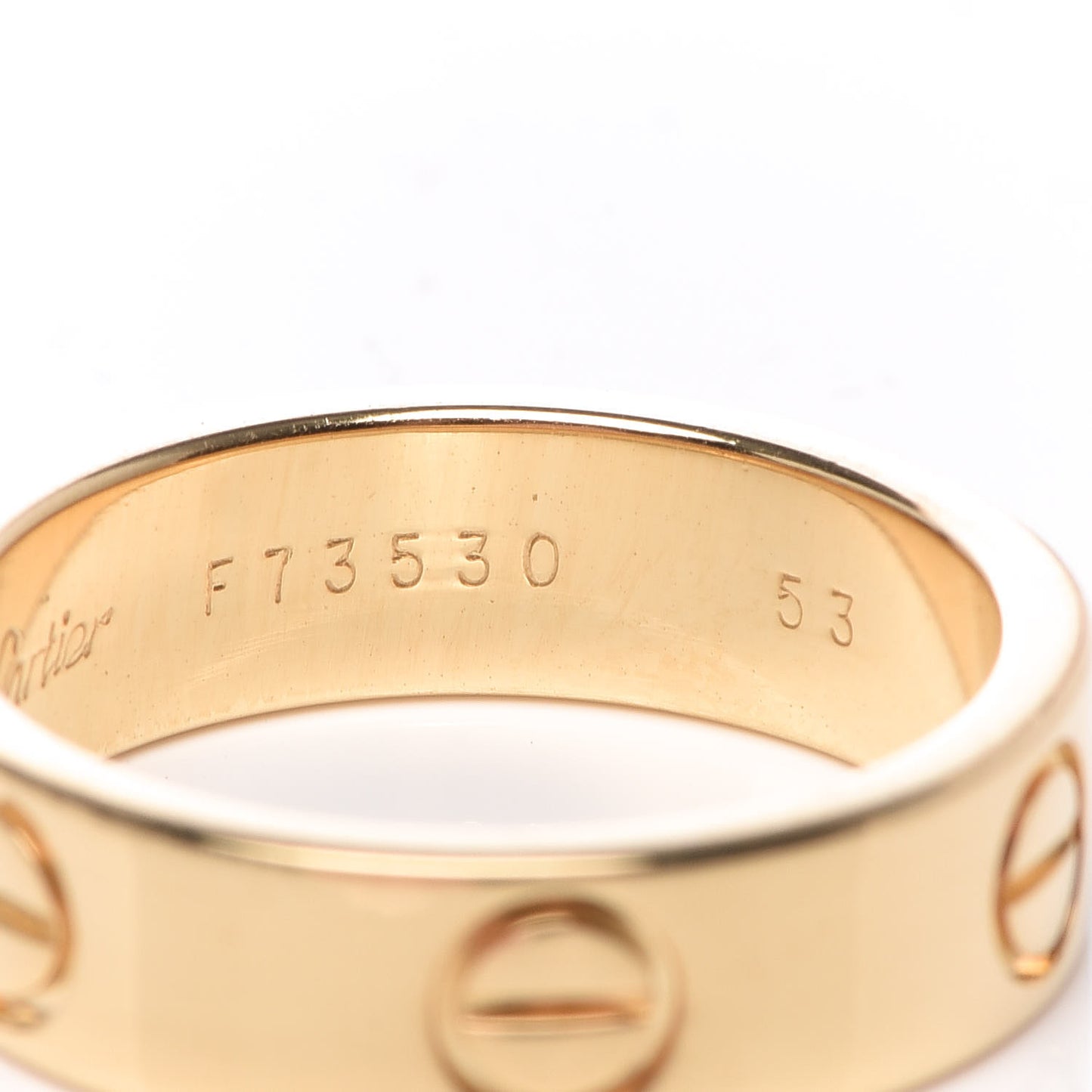 18K Yellow Gold 5.5mm LOVE Ring 53 6.25