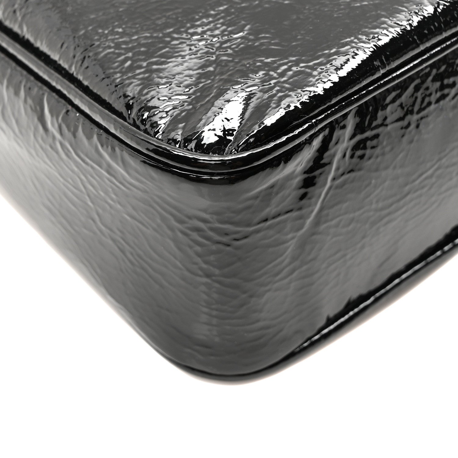 Prada Patent Naplak Re-Edition Mini Shoulder Bag Black 9 of 10