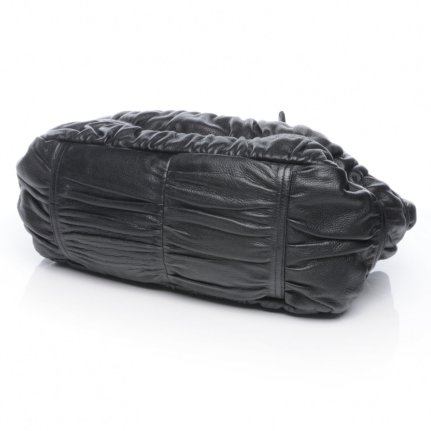 Prada Leather Gaufre Drawstring XL Nero Black 4 of 7