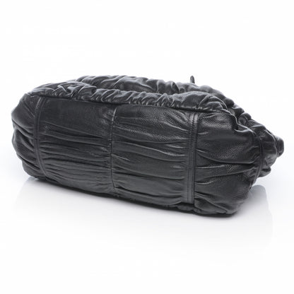 Prada Leather Gaufre Drawstring XL Nero Black 4 of 7
