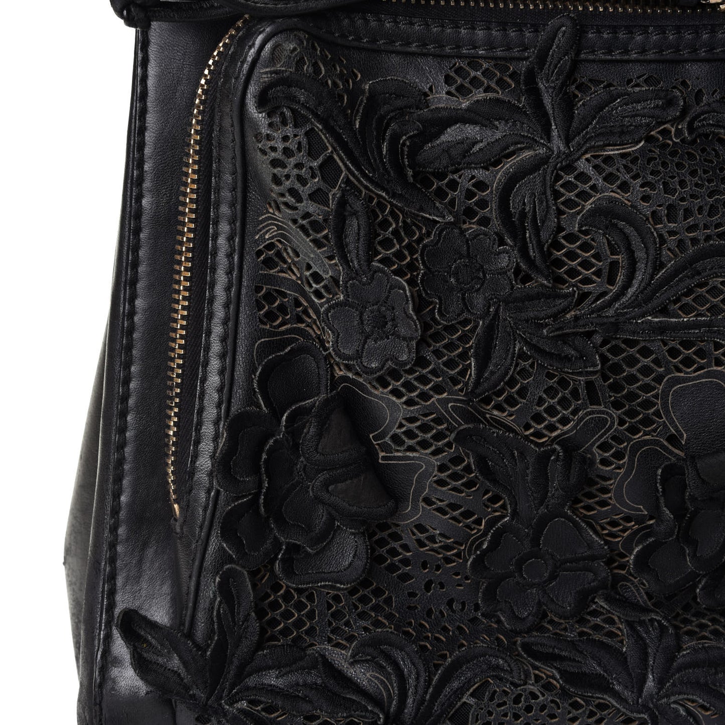 Vitello Lace Demetra Satchel Black