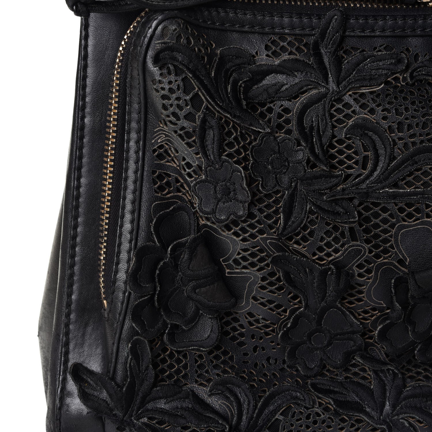 Valentino Garavani Vitello Lace Demetra Satchel Black 6 of 11