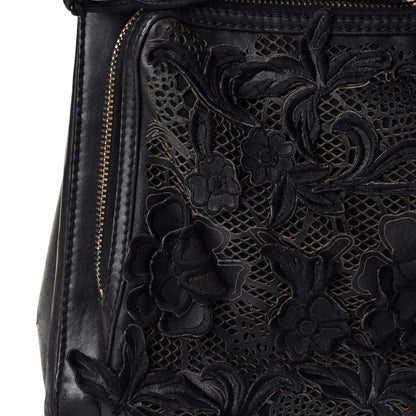Valentino Garavani Vitello Lace Demetra Satchel Black 6 of 11