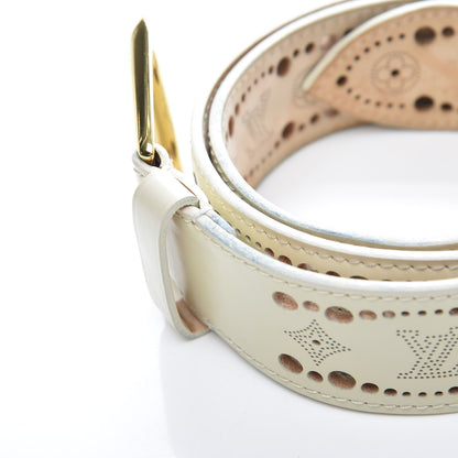 Louis Vuitton Nomade Perforation Belt 85 34 White 7 of 8