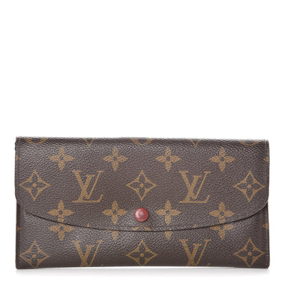Louis Vuitton Monogram Emilie Wallet Red 1 of 9