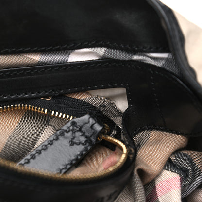 Burberry Nylon Bridle Calfskin Medium Gosford Hobo Trench 16 of 24