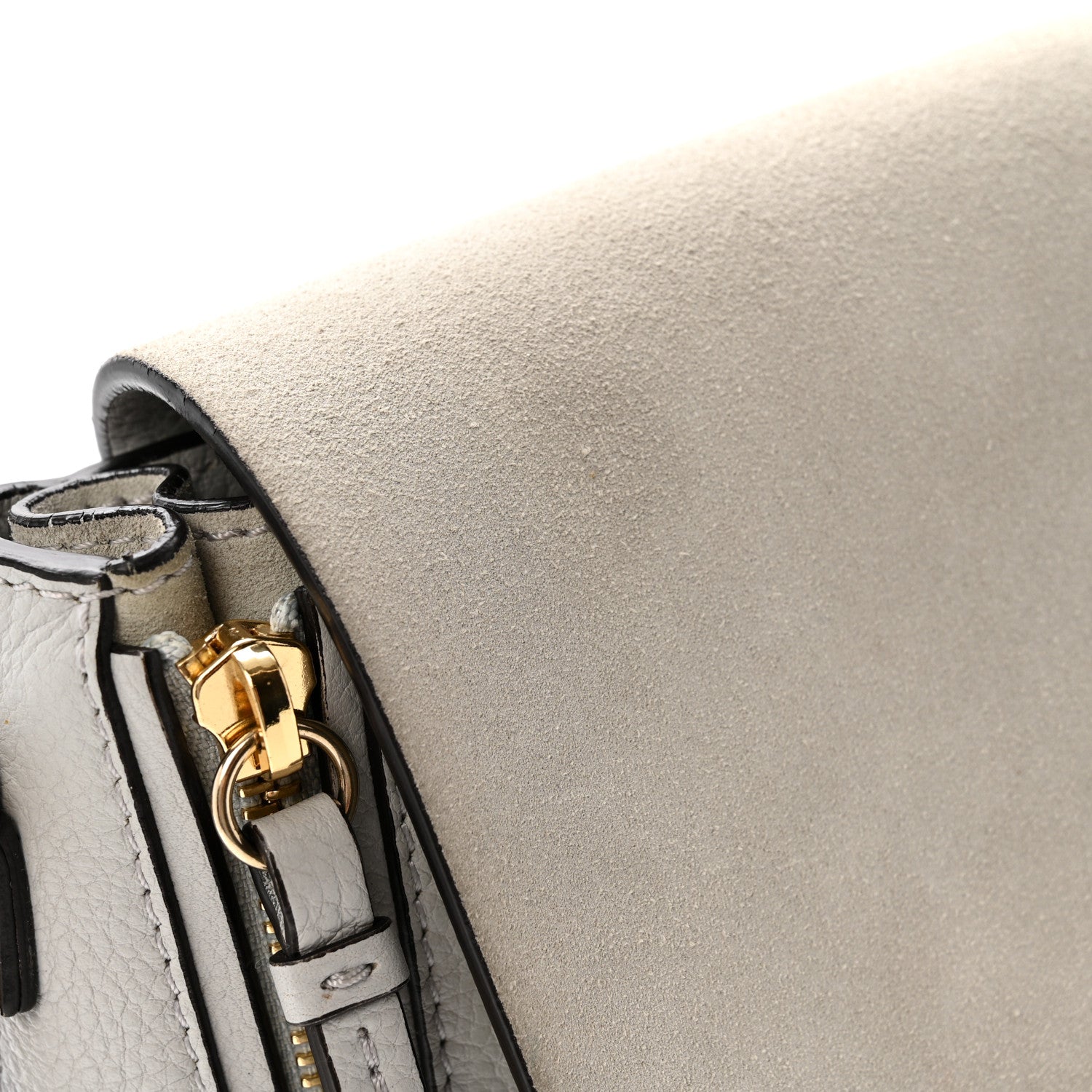 Chloe Suede Calfskin Medium Faye Backpack Airy Grey 12 of 16
