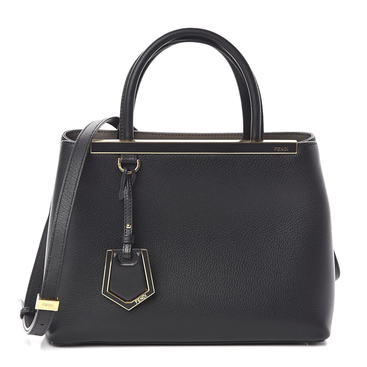 Vitello Dolce Century Petite 2Jours Tote Black Carbone