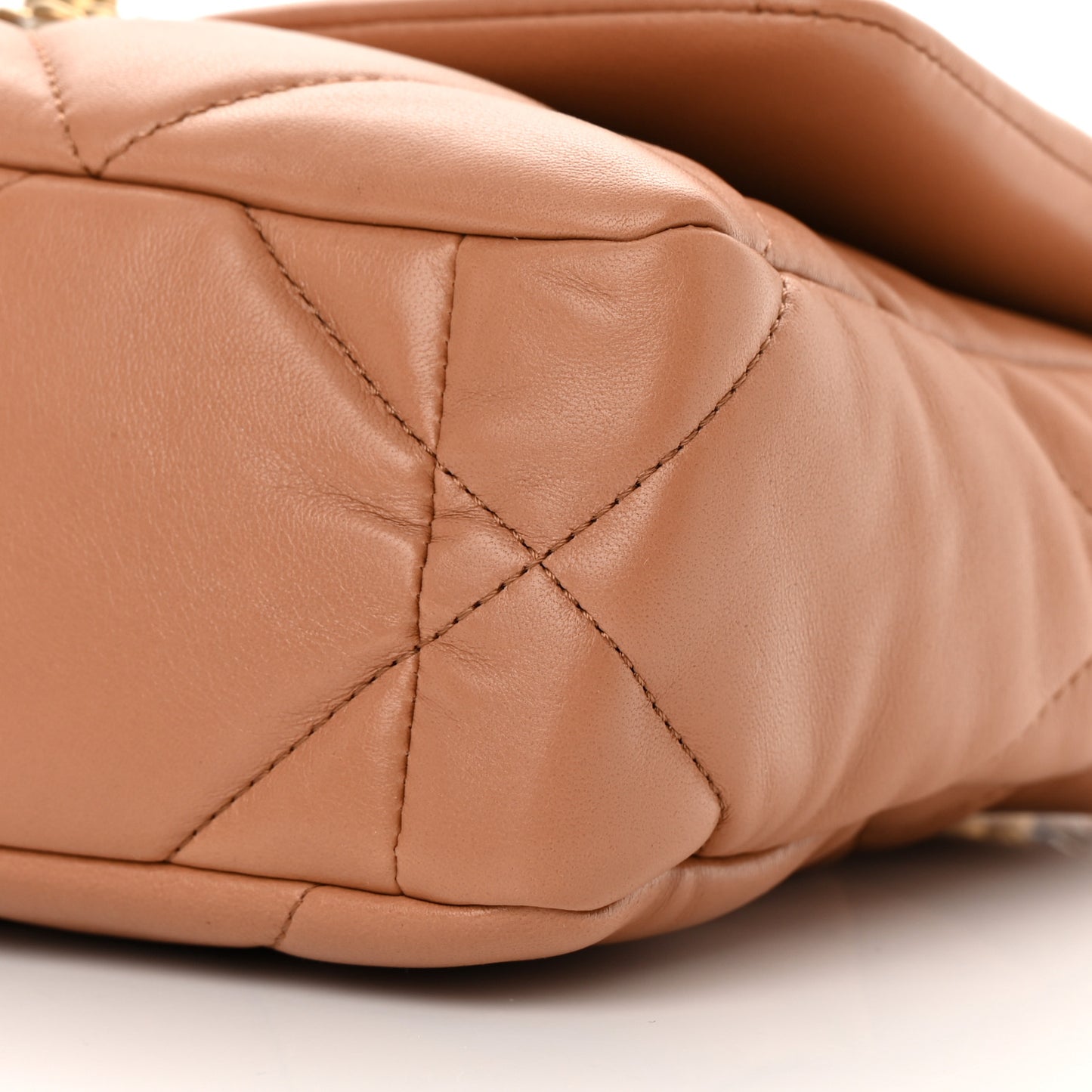 Lambskin Quilted Medium Chanel 19 Flap Brown