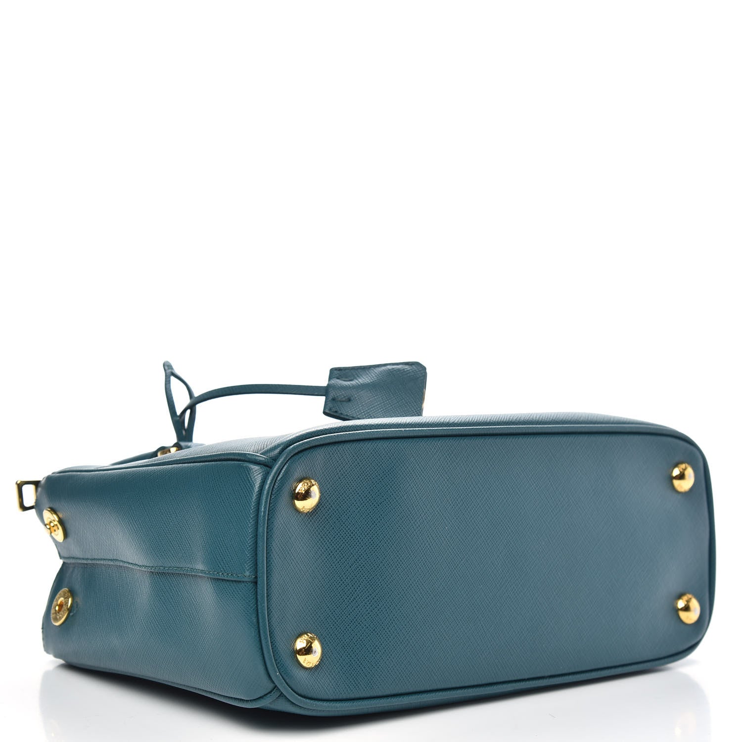 Prada Saffiano Lux Mini Galleria Double Zip Tote Ottanio 4 of 10