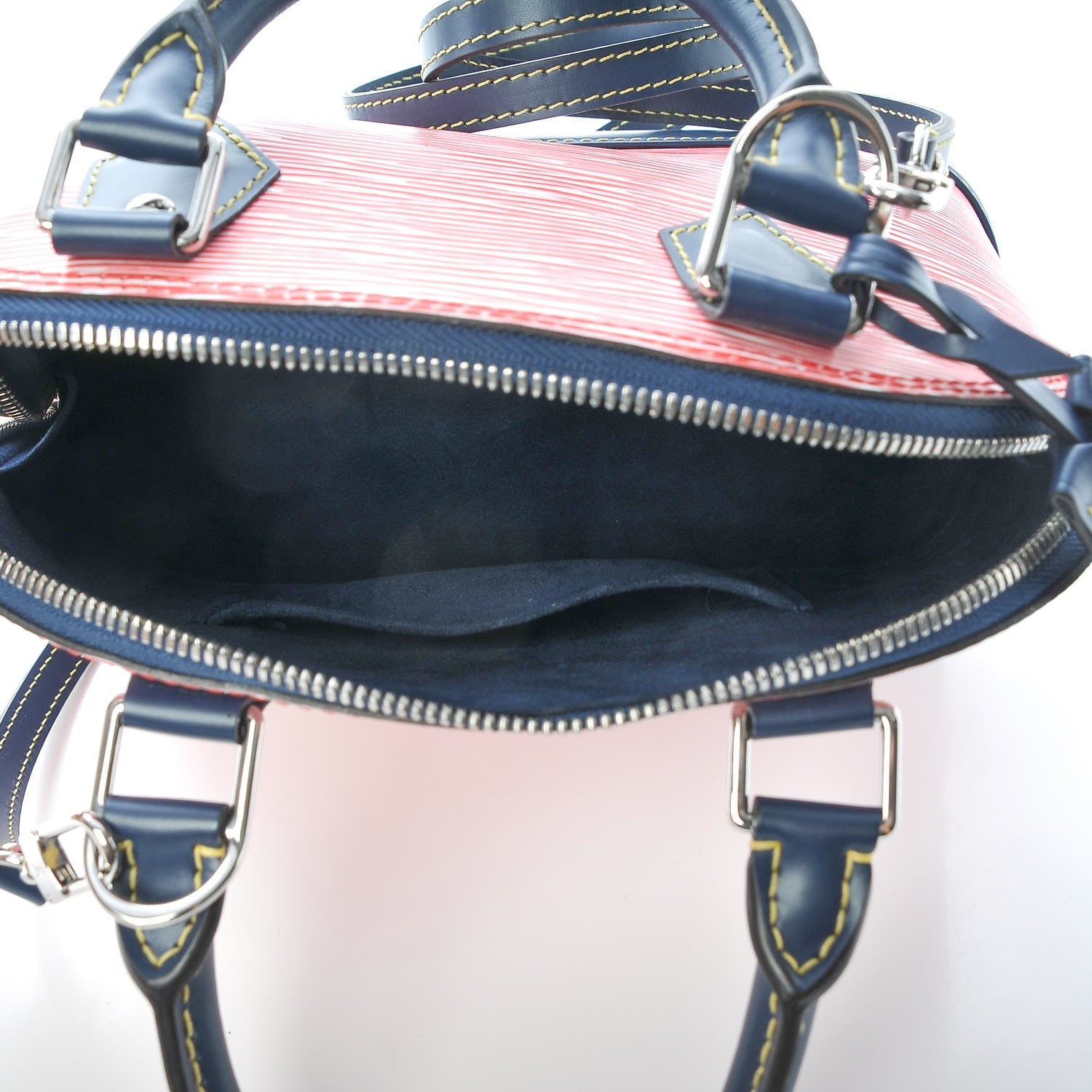 Louis Vuitton Epi Alma BB Denim Red 5 of 6