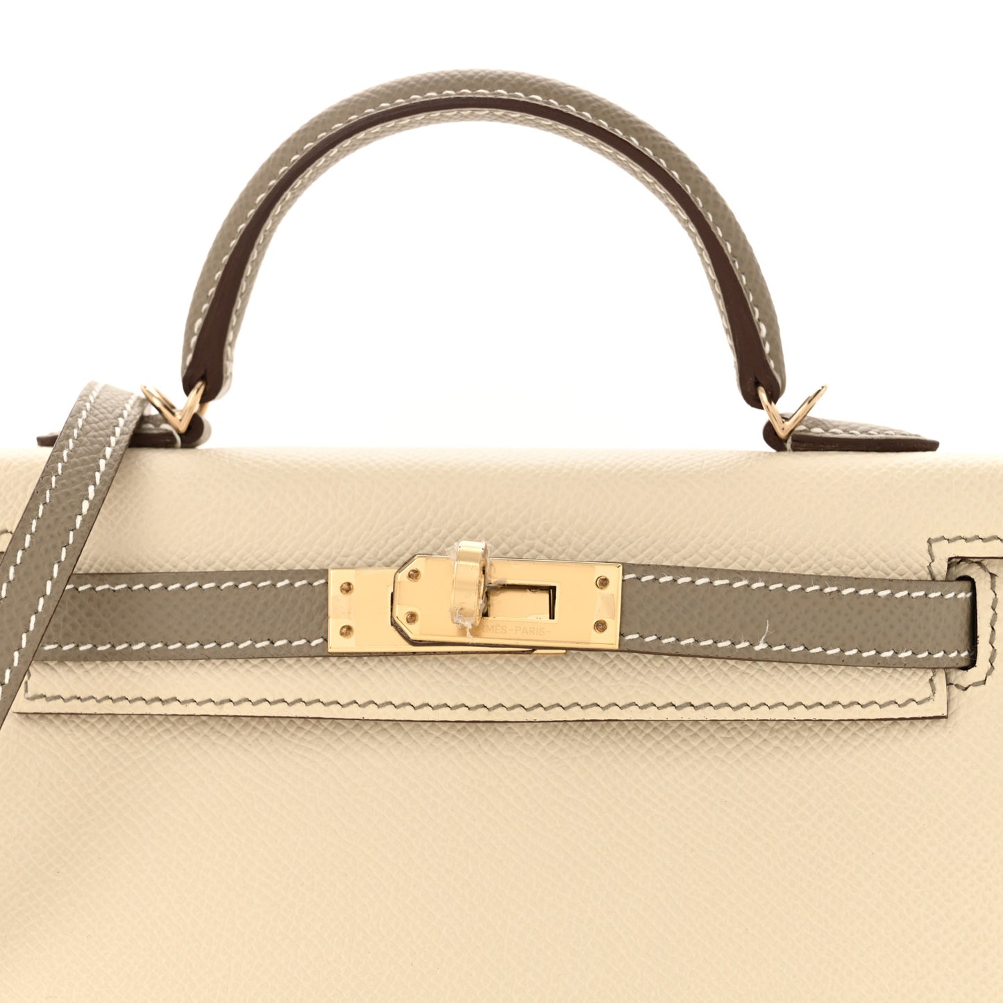 Epsom Mini Horseshoe Kelly Sellier 20 Craie Gris Asphalte