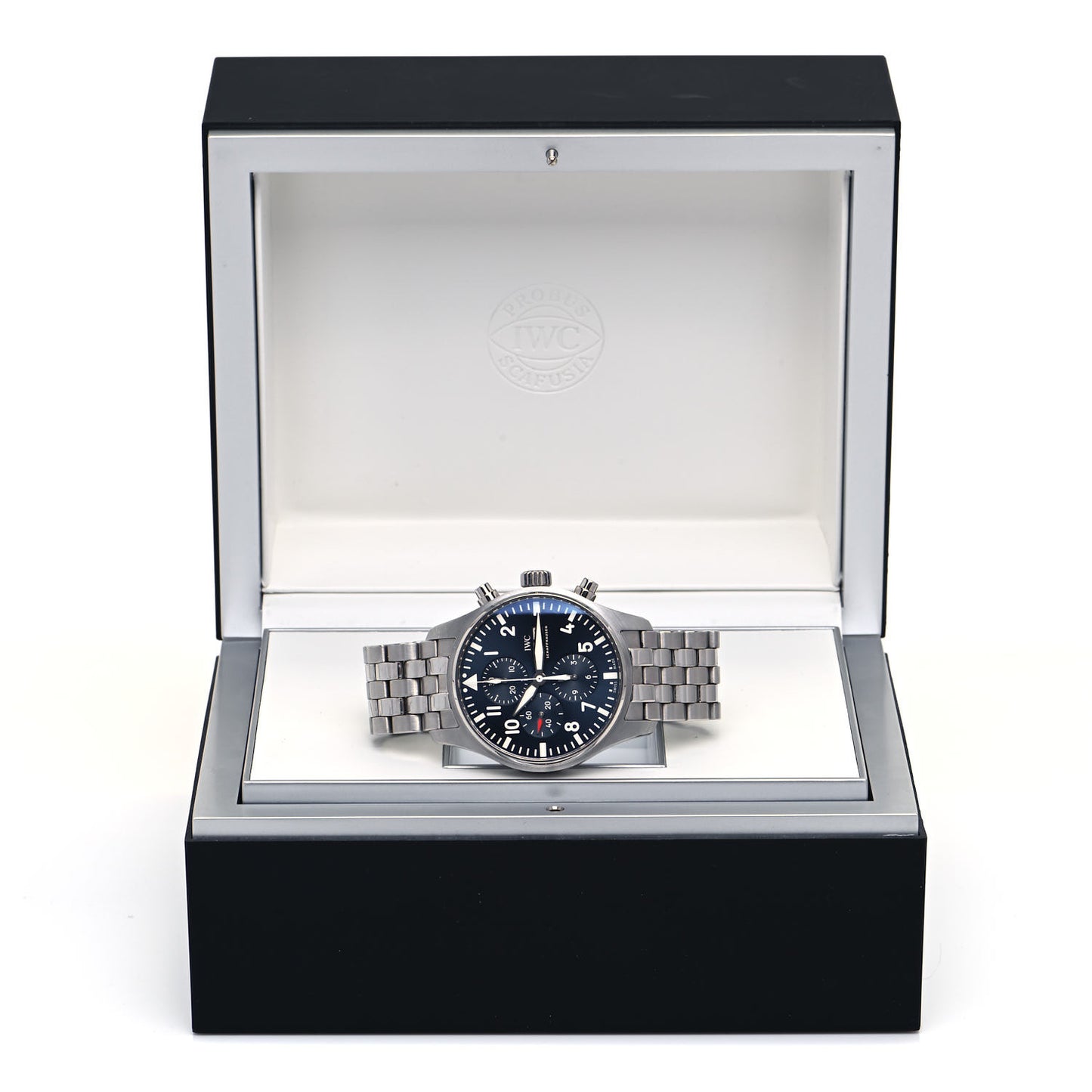 Stainless Steel 40mm Pilot "Le Petit Prince" Chronograph Automatic Watch Blue IW377717