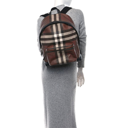Burberry E-Canvas Check Jett Backpack Dark Birch Brown 2 of 13