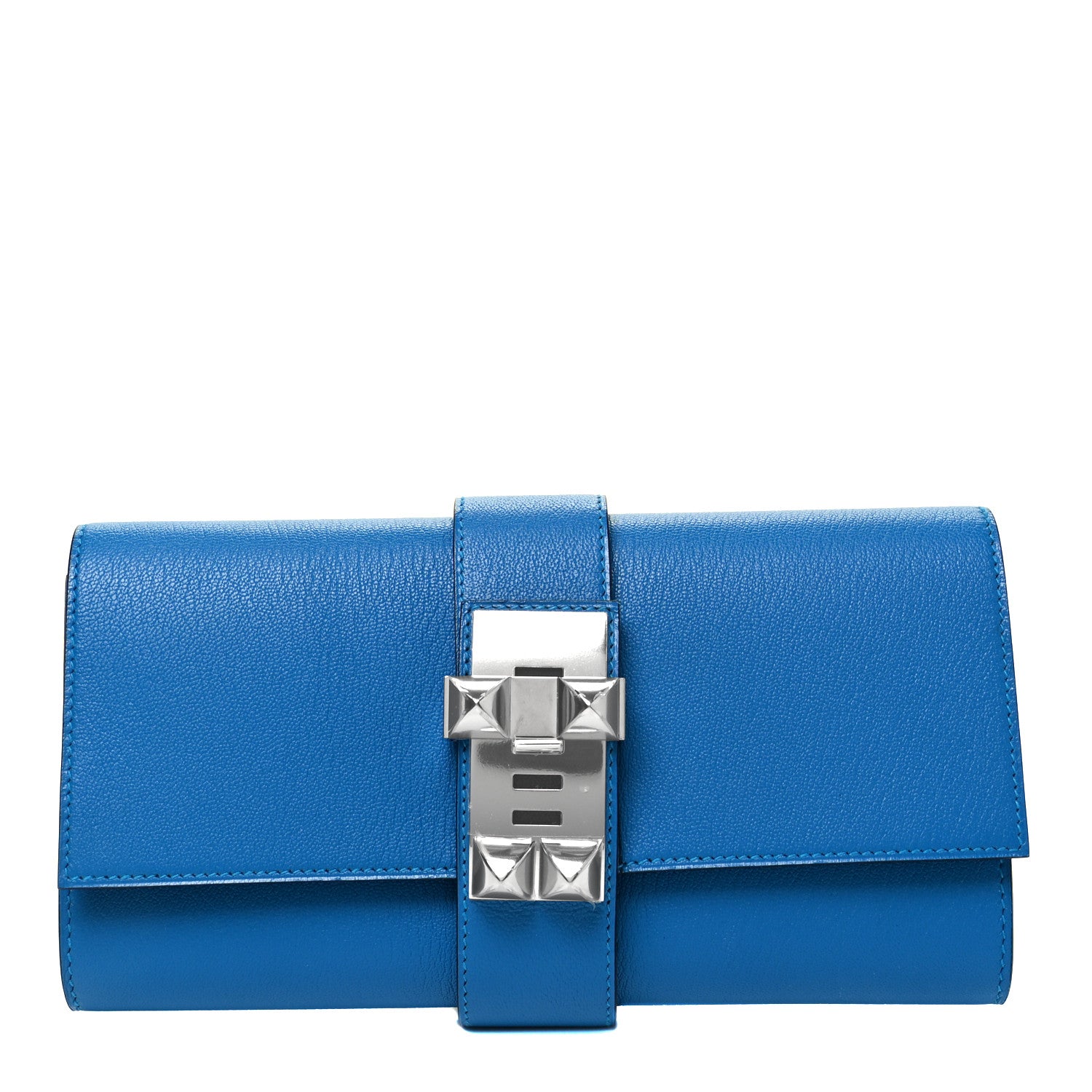 Hermes Chevre Mysore Medor 23 Clutch Bleu Hydra 1 of 8