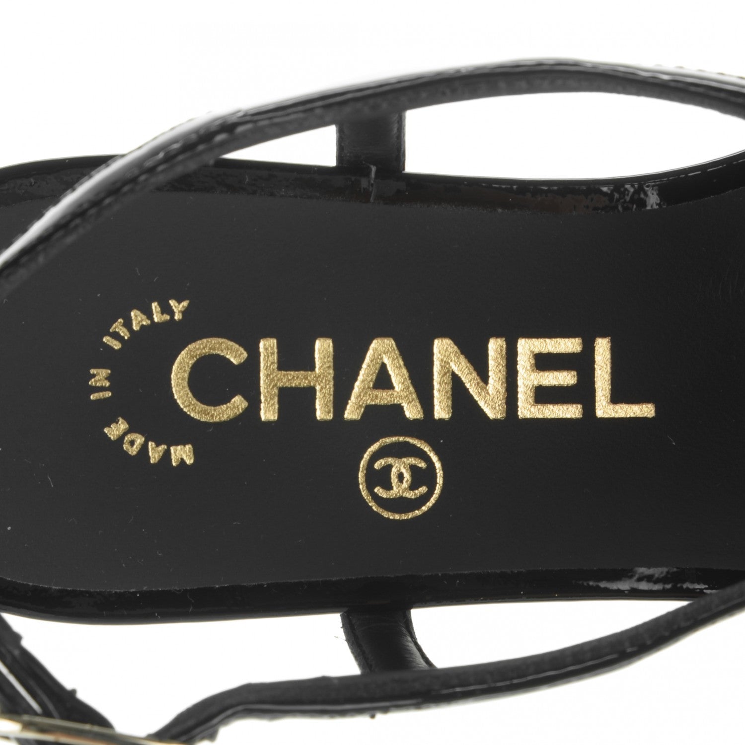 Chanel Patent Calfskin Camellia Thong Sandals 35 Black White 7 of 7