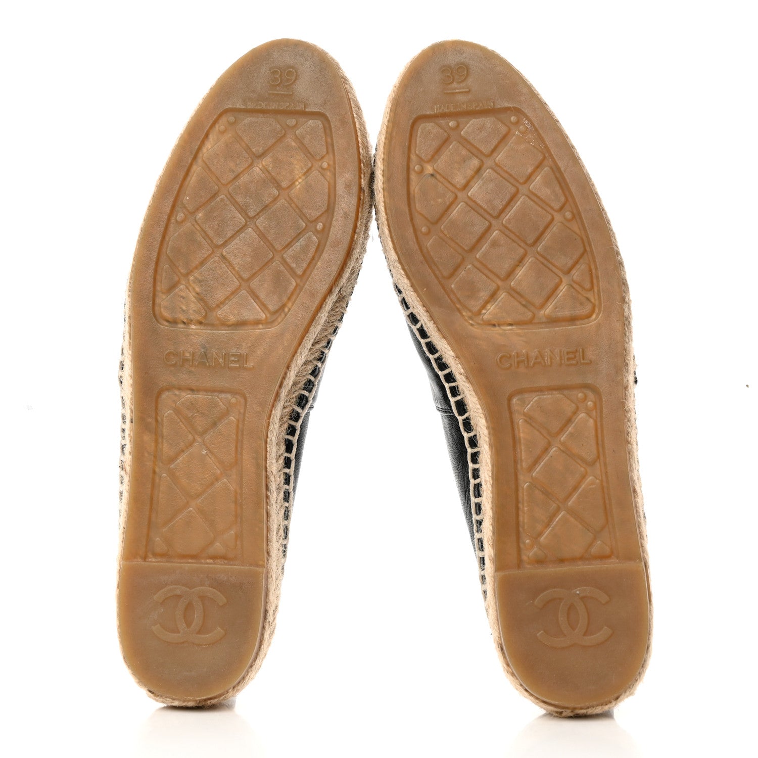 Chanel Lambskin CC Espadrilles 39 Black 6 of 9