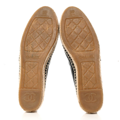 Chanel Lambskin CC Espadrilles 39 Black 6 of 9