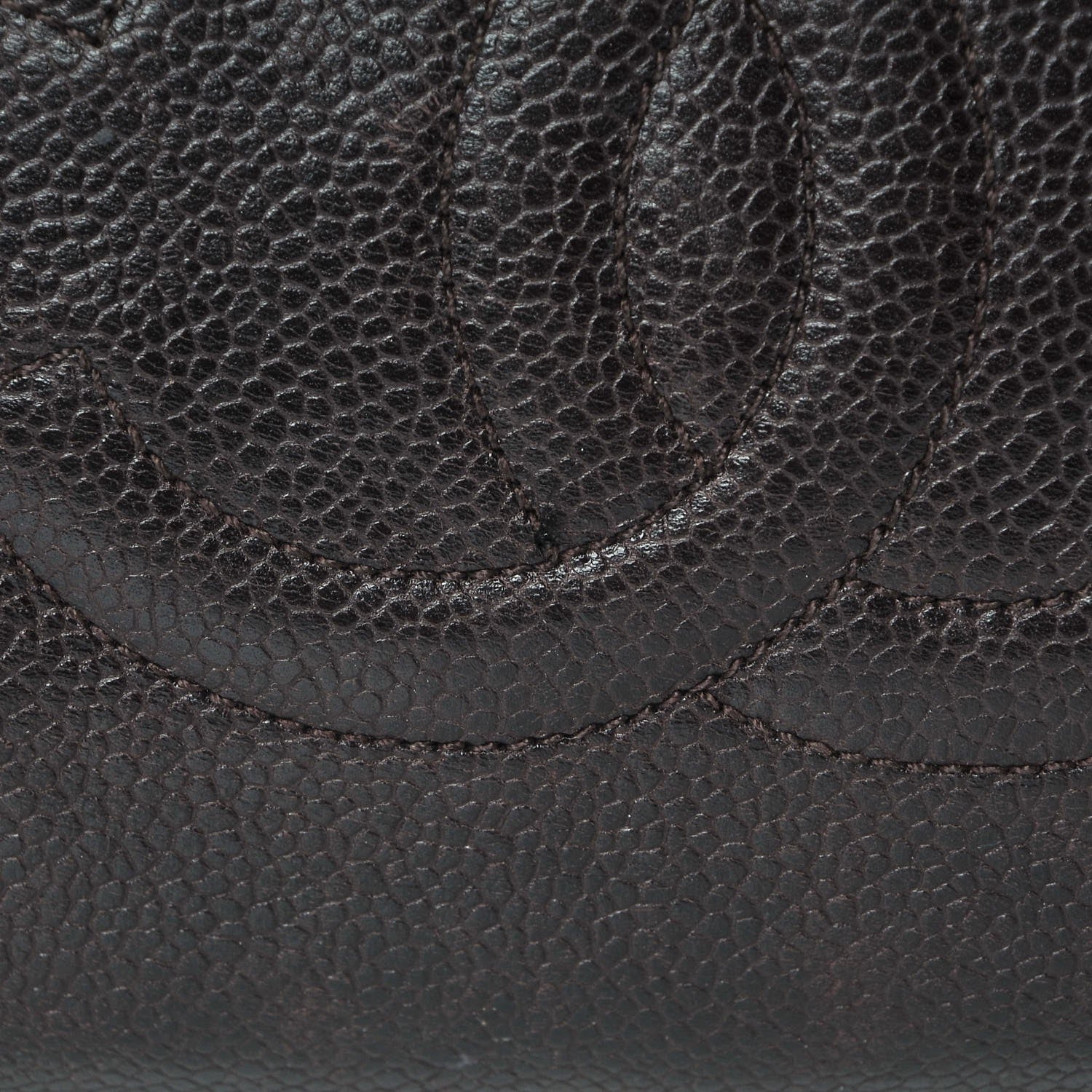 Chanel Caviar Timeless CC Cosmetic Pouch Brown 13 of 17
