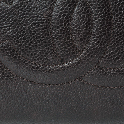 Chanel Caviar Timeless CC Cosmetic Pouch Brown 13 of 17