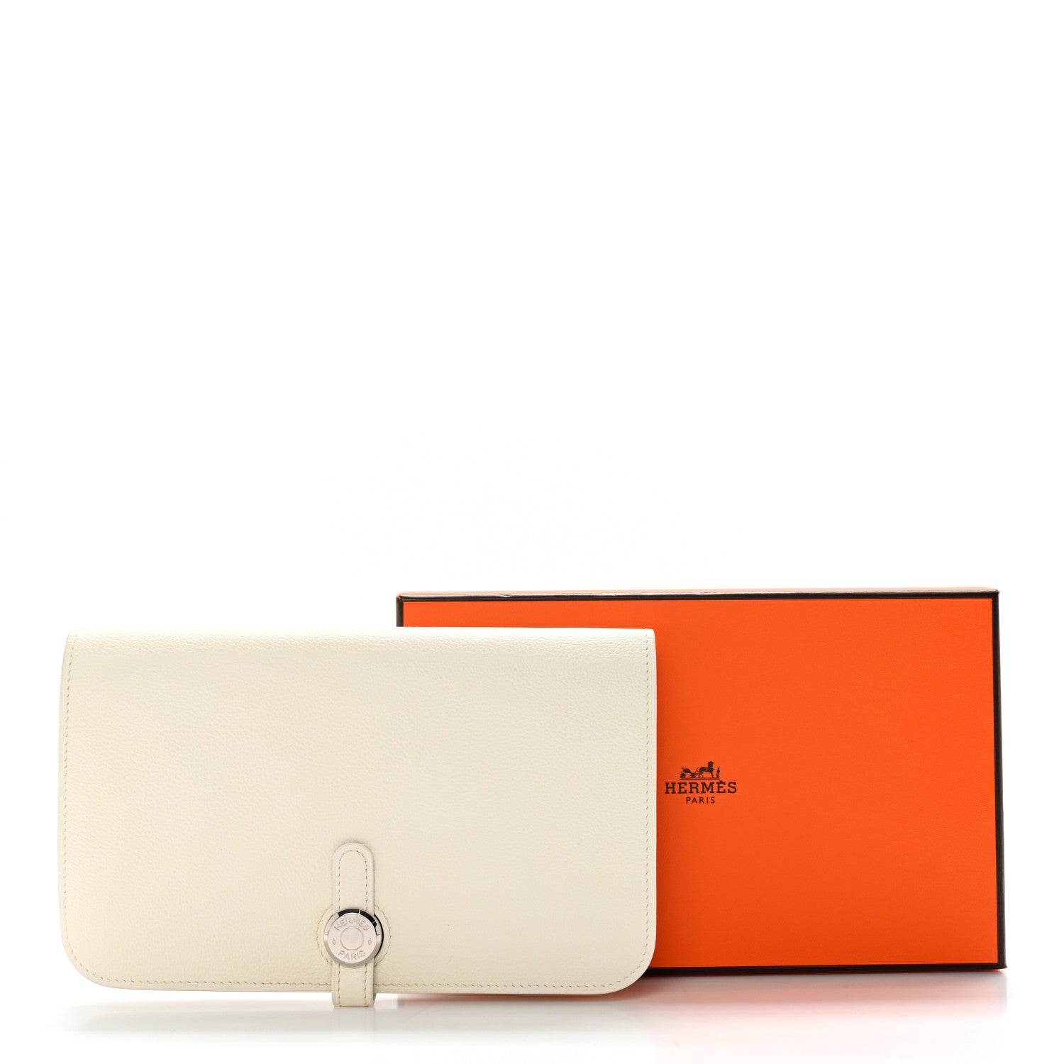 Hermes Evercolor Dogon Duo Wallet White 14 of 14