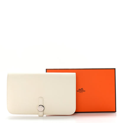 Hermes Evercolor Dogon Duo Wallet White 14 of 14
