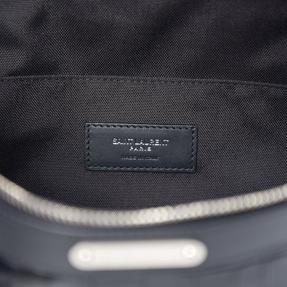 Saint Laurent Calfskin Crocodile Embossed City Belt Bag Black 5 of 8