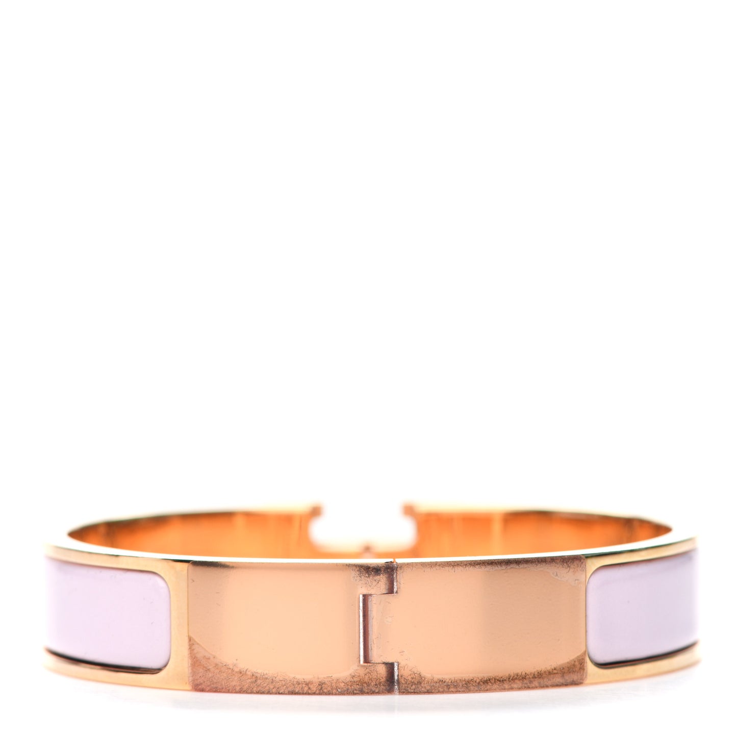 Enamel Narrow Clic Clac H Bracelet PM Rose Dragee