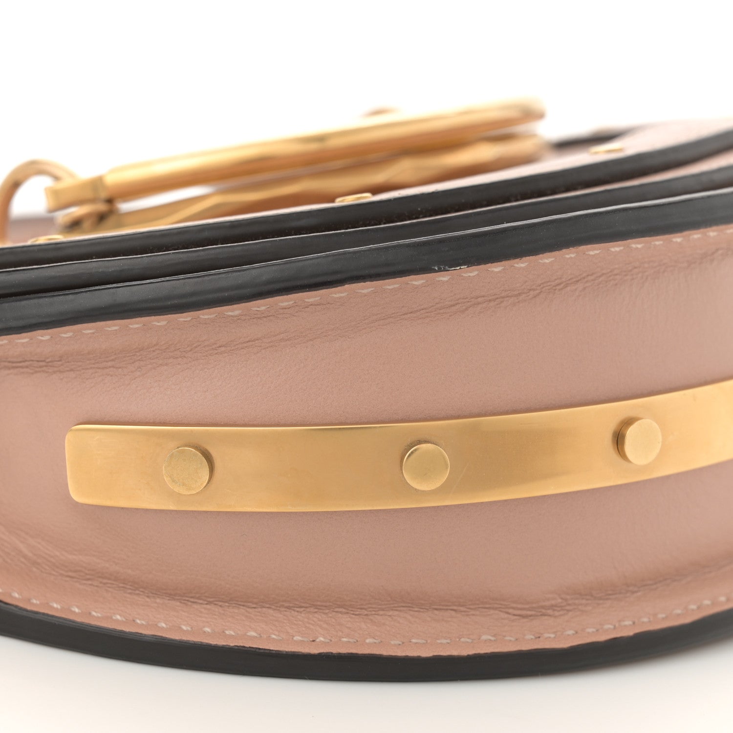 Chloe Calfskin Small Nile Bracelet Minaudiere Bag Biscotti Beige 9 of 11