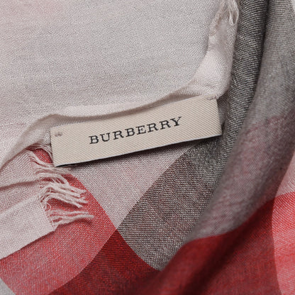 Burberry Linen Giant Check Check Lightweight Scarf Stone 4 of 6