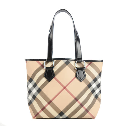 Burberry Supernova Check Stanton Tote Black 1 of 7