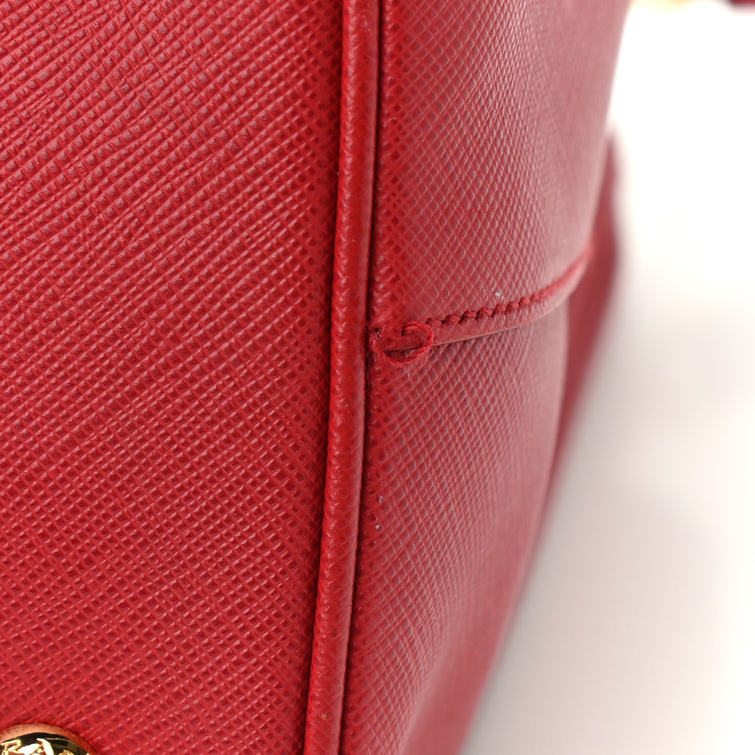 Prada Saffiano Lux Medium Tote Fuoco 12 of 19
