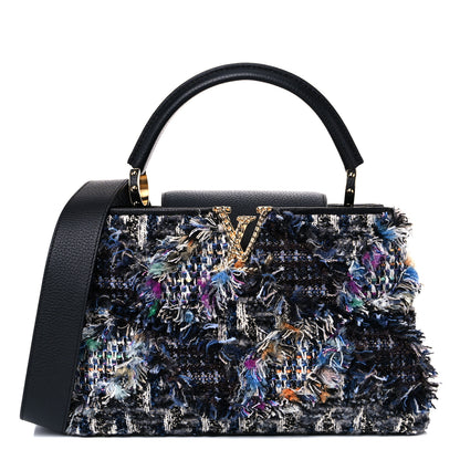 Louis Vuitton Tweed Calfskin Capucines MM Multicolor 1 of 9