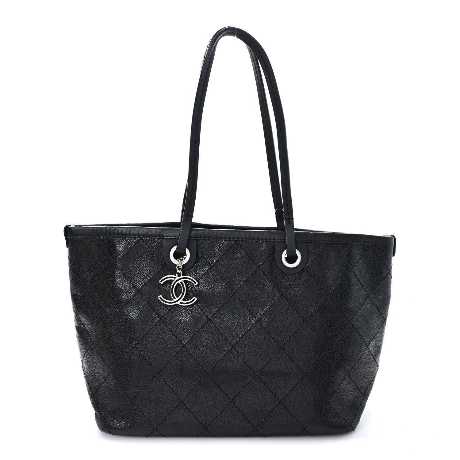 Chanel Grained Calfskin Shopping Fever Tote Black 1 of 10