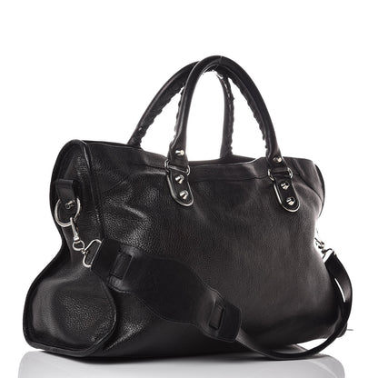 Balenciaga Chevre Silver Metallic Edge Hardware City Black 4 of 14