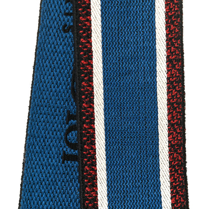 Christian Dior Canvas Embroidered Book Shoulder Strap Blue Multicolor 4 of 4