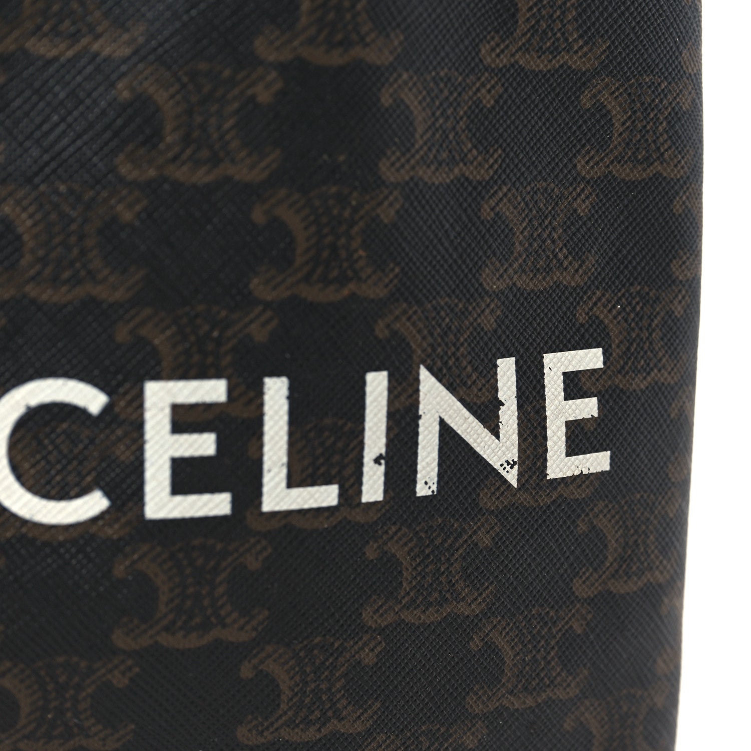 Celine Triomphe Canvas Calfskin Mini Poche Bag Tan 10 of 11