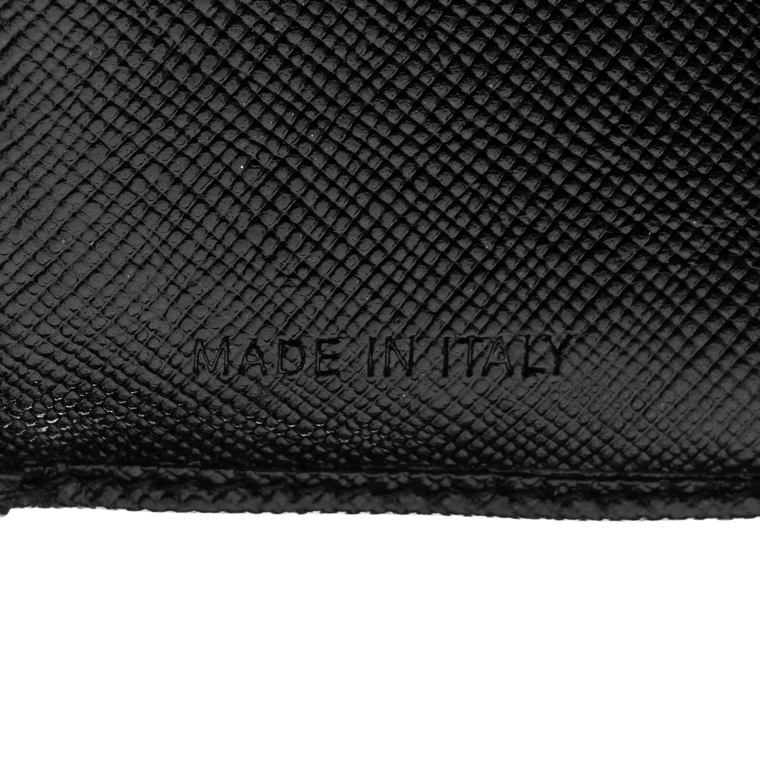 Prada Saffiano Metal Tri-Fold Wallet Black 8 of 11