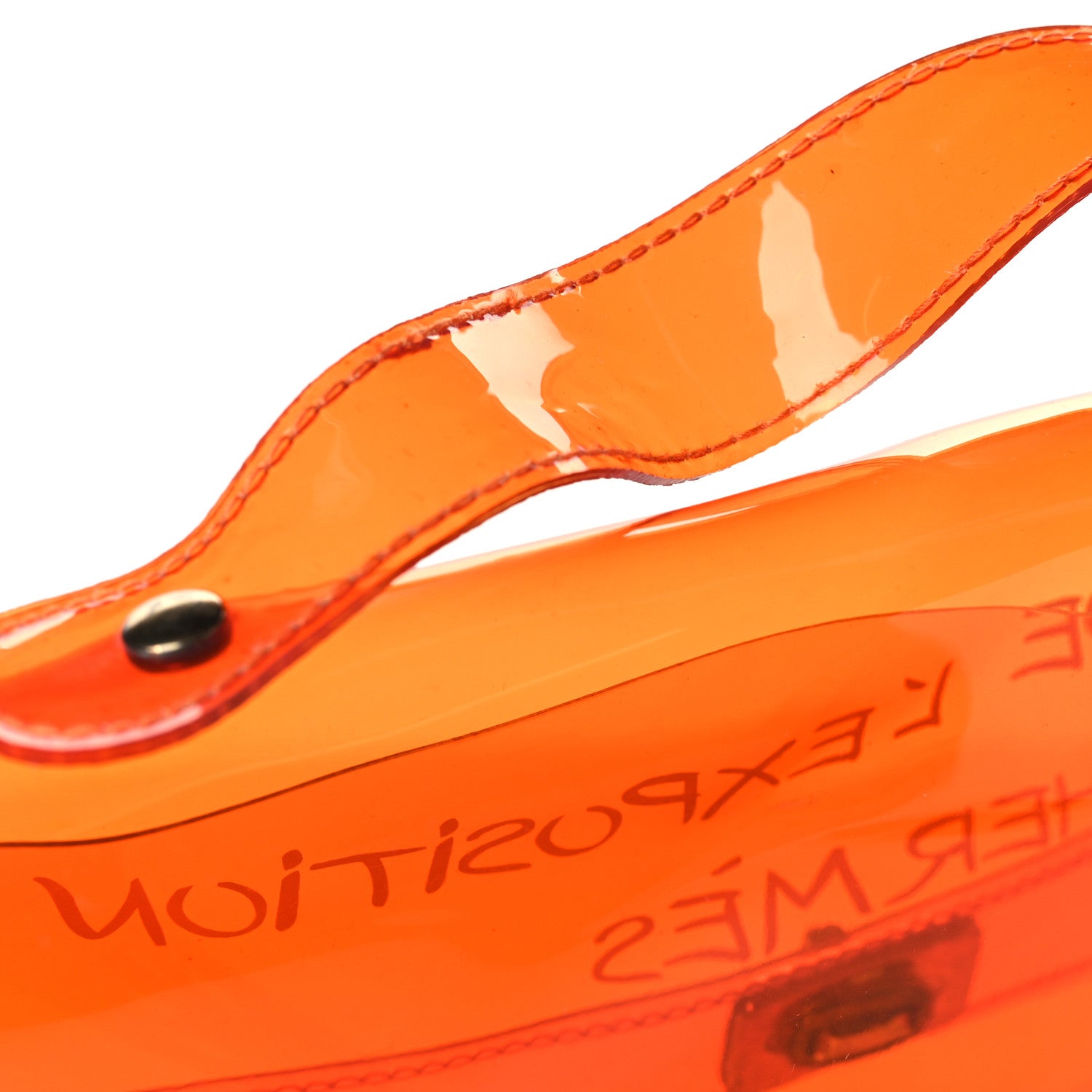 Hermes Vinyl Souvenir De L'Exposition Kelly Orange 10 of 10