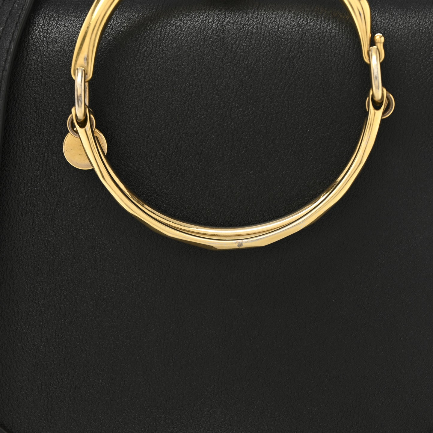 Calfskin Suede Medium Nile Bracelet Bag Black