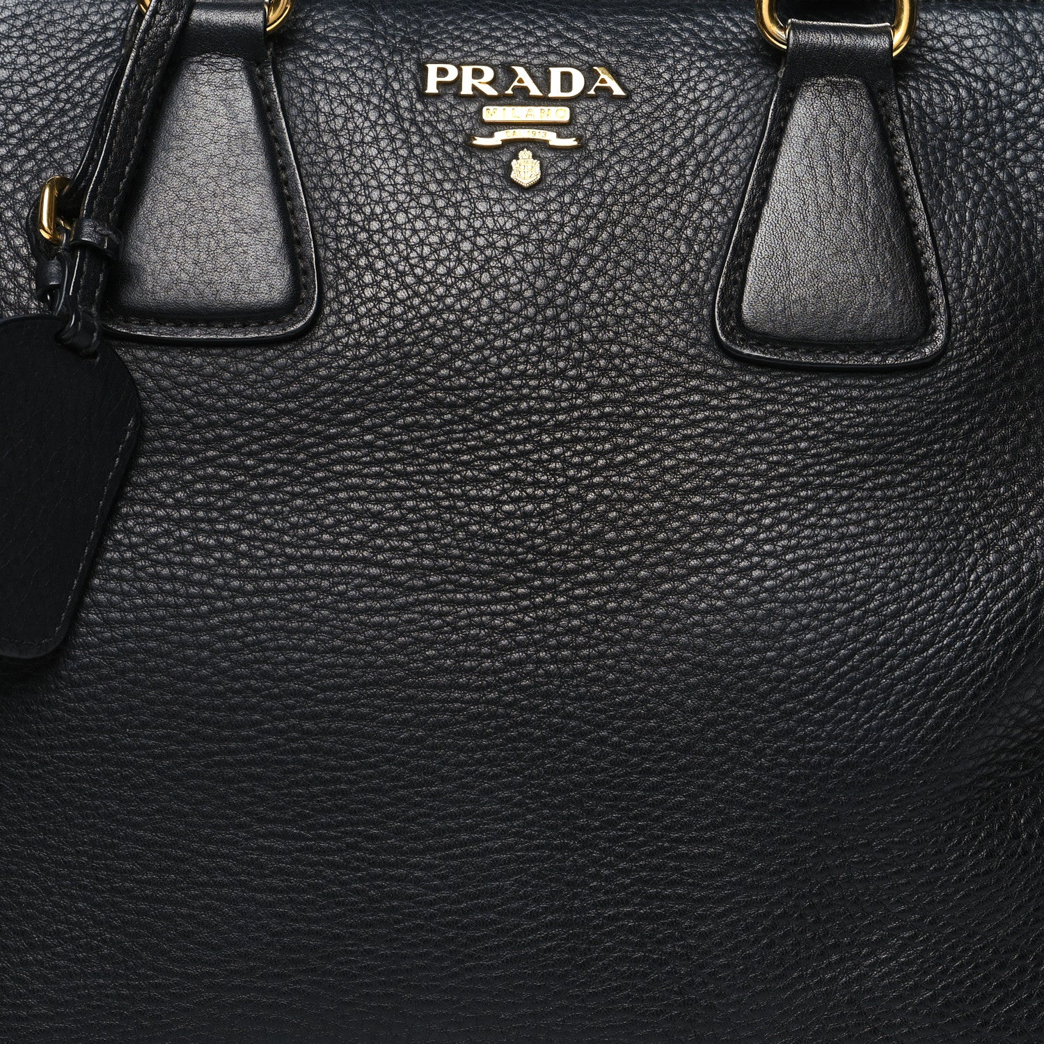 Prada Vitello Daino Large Double Zip Tote Black 9 of 16
