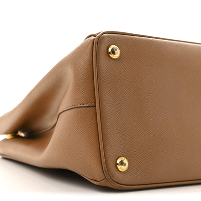 Prada Saffiano Medium Galleria Double Zip Tote Caramel 9 of 15