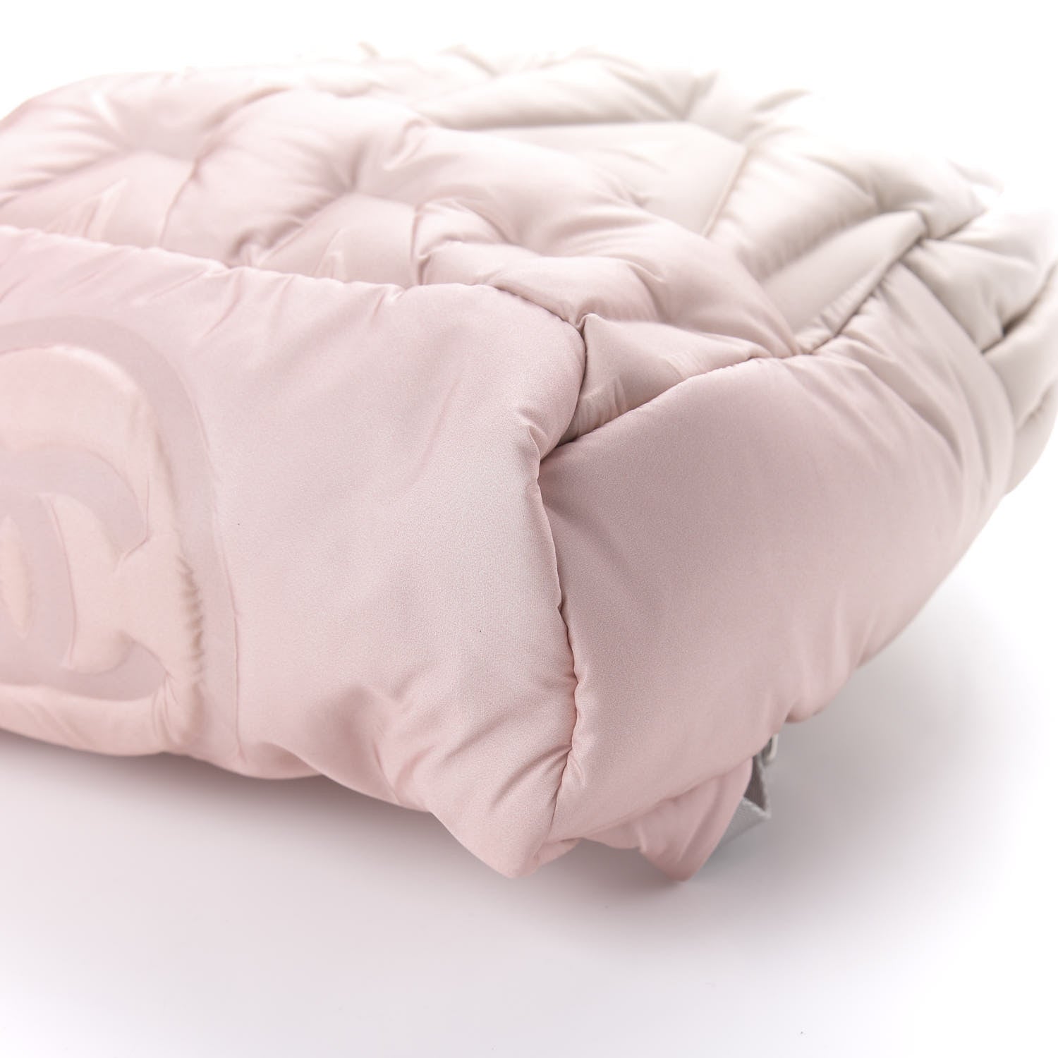 Chanel Nylon Embossed Small Doudoune Backpack Pink Grey White 6 of 9