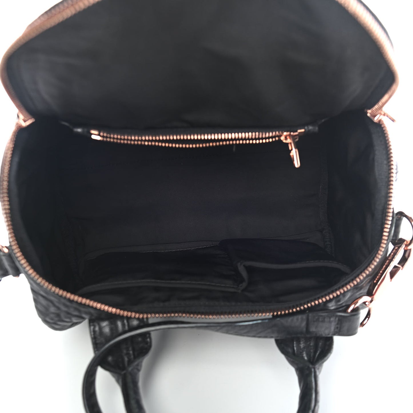 Pebbled Lambskin Rockie Black Rose Gold Hardware