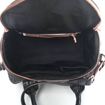 Alexander Wang Pebbled Lambskin Rockie Black Rose Gold Hardware 5 of 11