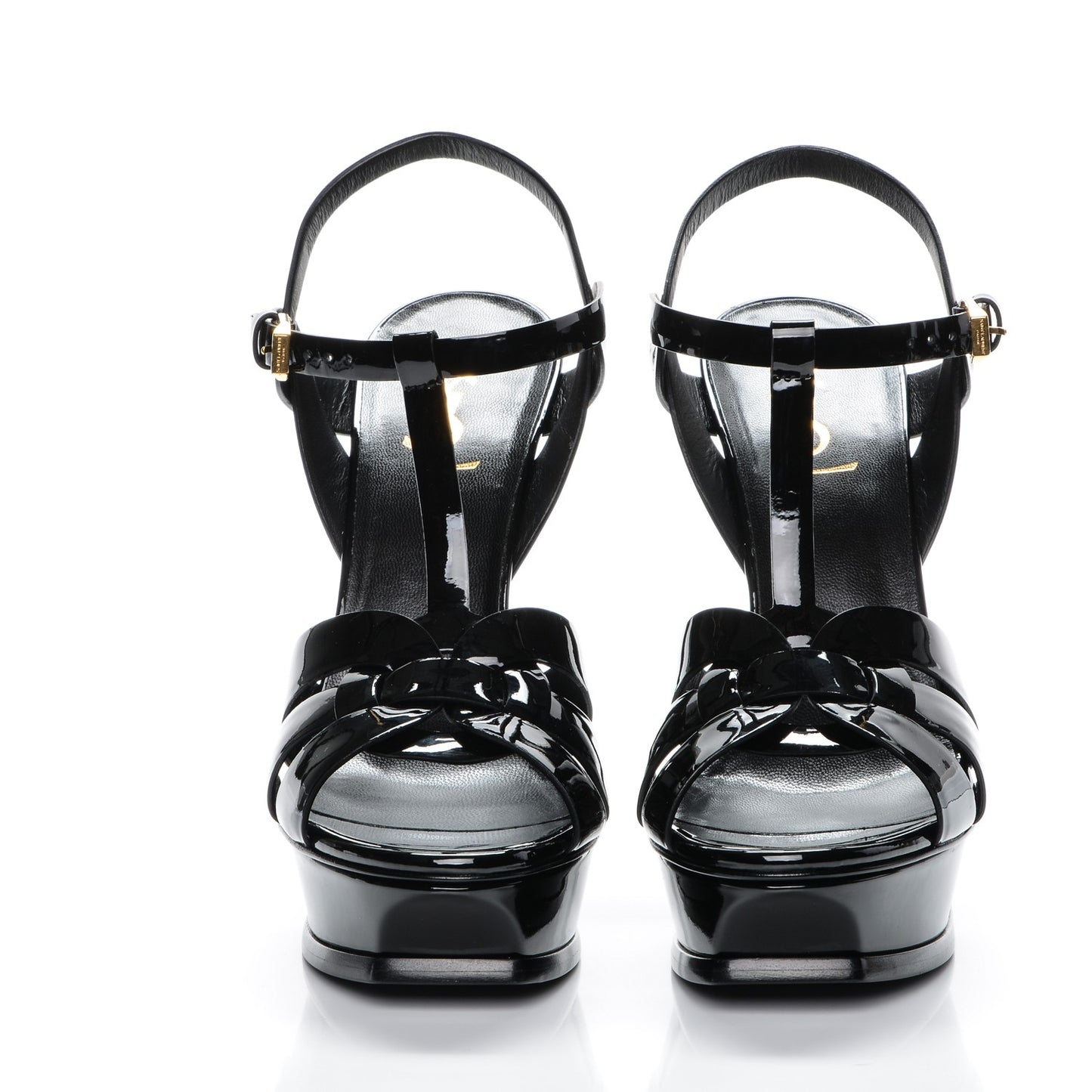 Patent Tribute 105 Platform Sandals 39.5 Black