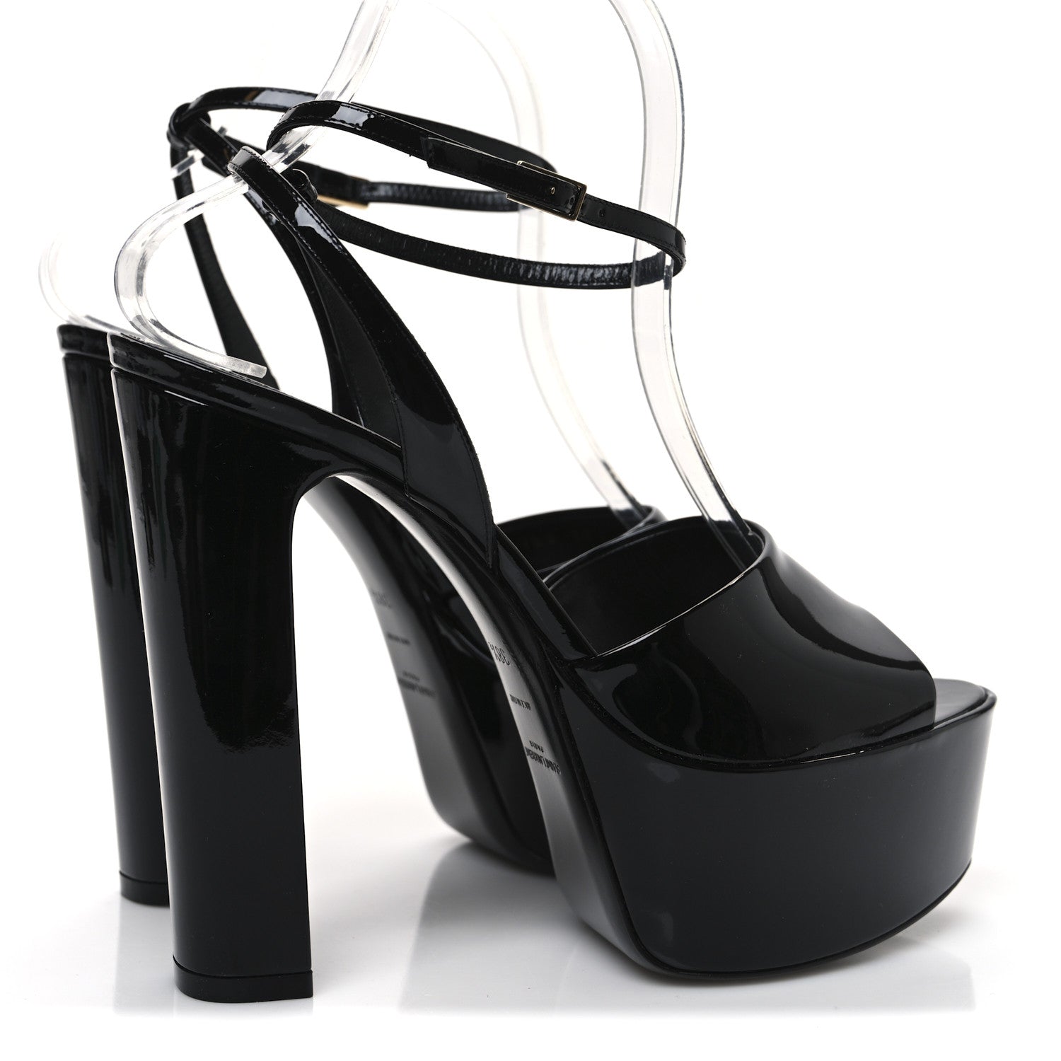 Saint Laurent Patent Jodie 95 Platform Sandals 38.5 Black 5 of 10