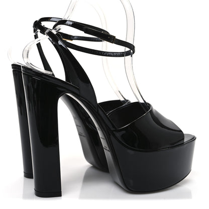 Saint Laurent Patent Jodie 95 Platform Sandals 38.5 Black 5 of 10
