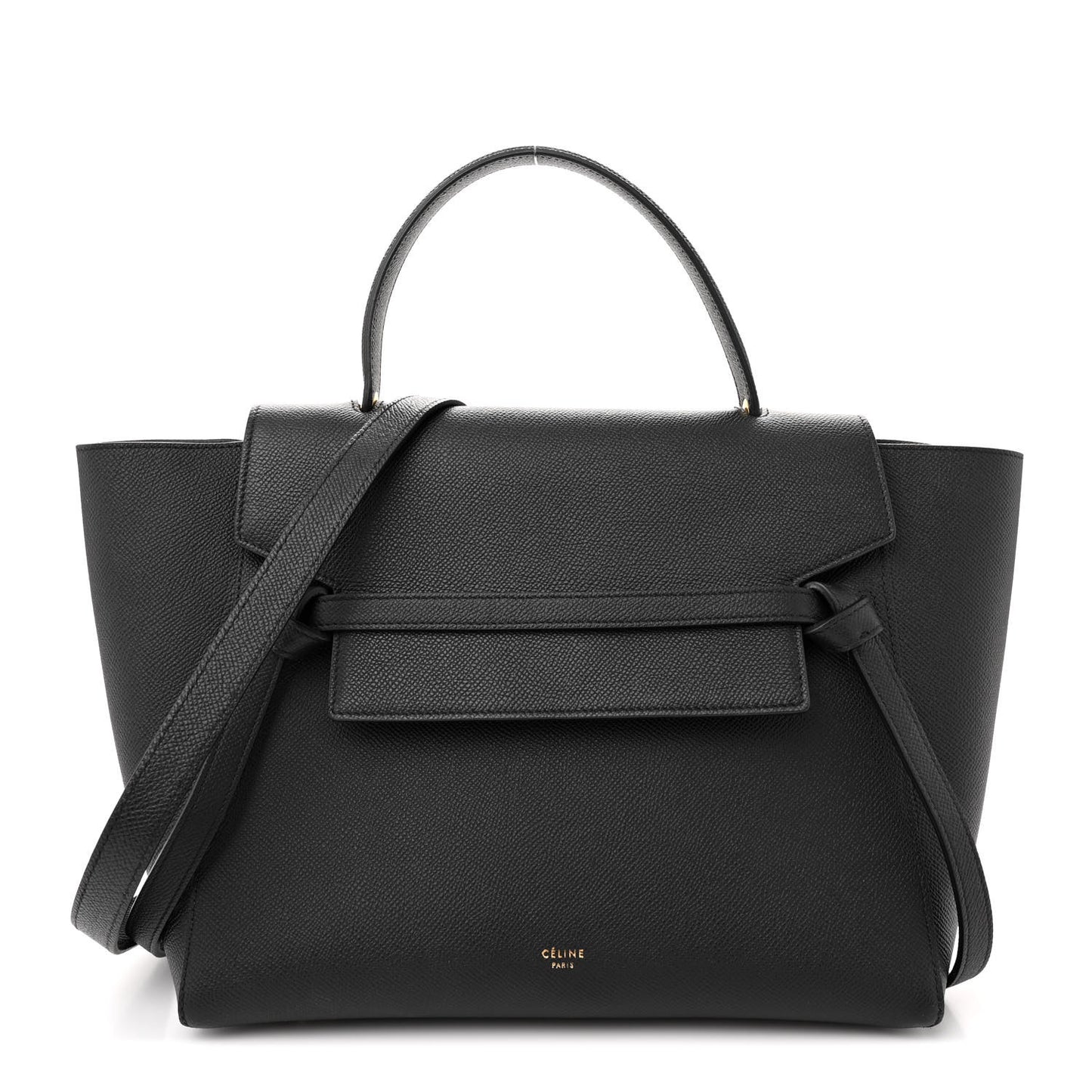 Grained Calfskin Mini Belt Bag Black